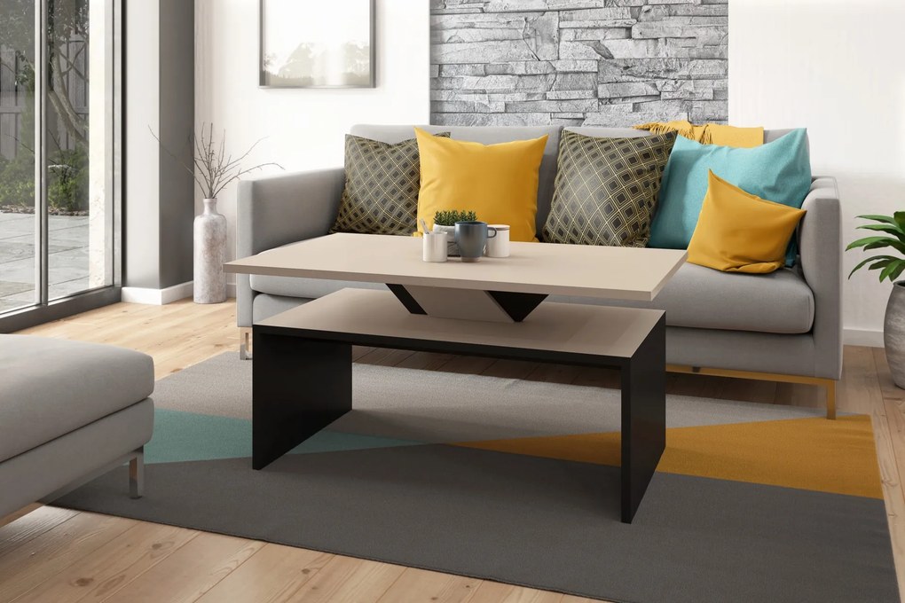 SISI beige / zwart, salontafel