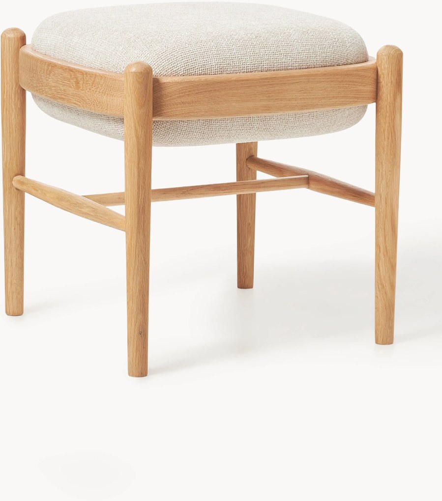 Gestoffeerde kruk Imara van eikenhout