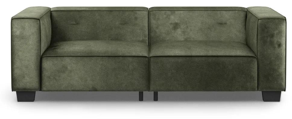 Rivièra Maison - Hampton Heights Sofa 3,5 Seater, velvet, ivy - Kleur: groen