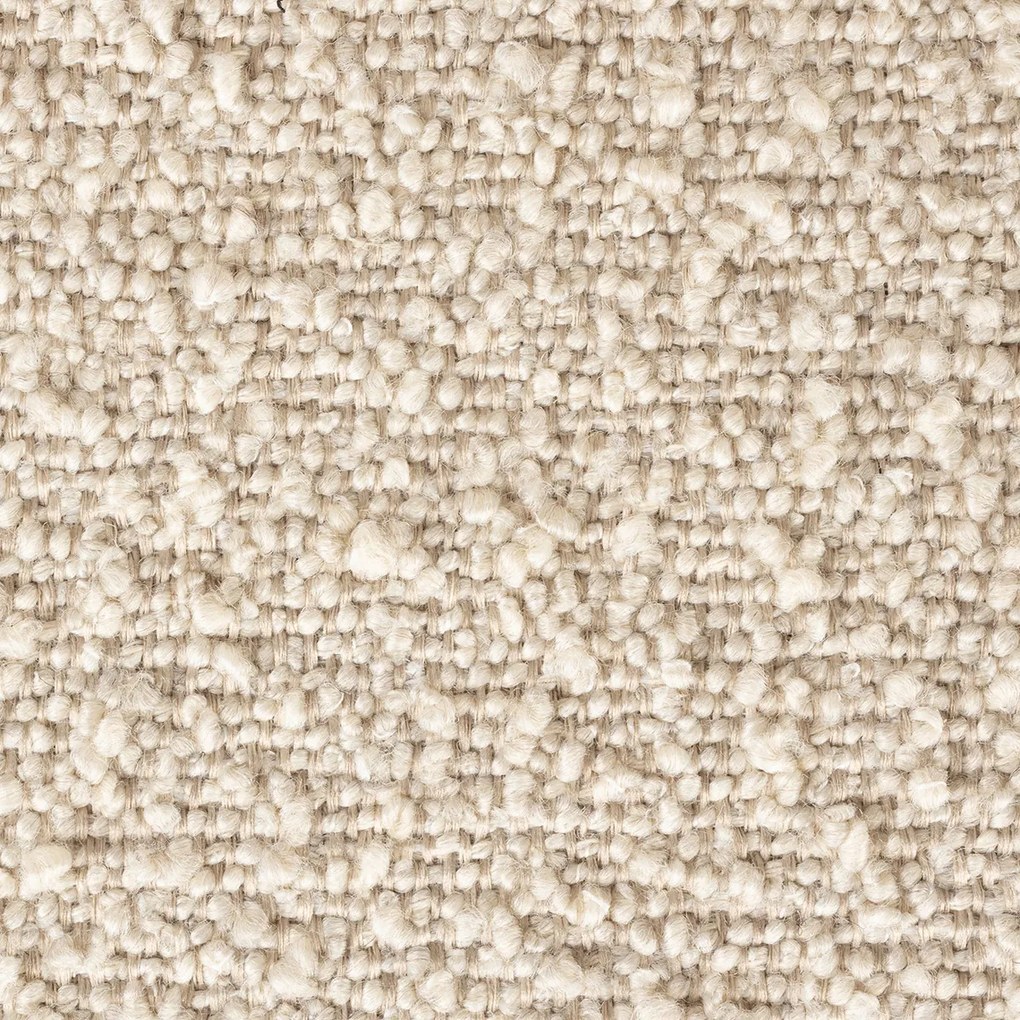 Dutchbone Barbara Boucle Beige Eetkamerstoel Met Houten Poten