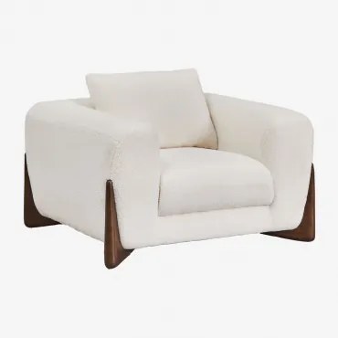 Set Van 2 Grevena Fauteuils Van Schapenvacht Teddystof Wit - Sklum