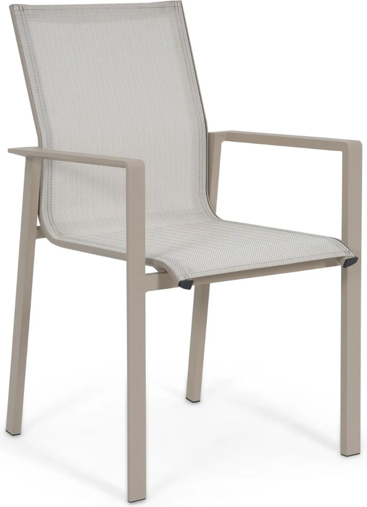 Tuinset Ronde Tuintafel 6 personen 150 cm Aluminium Zand/Beige  Lifestyle Garden Furniture Timo/Xento