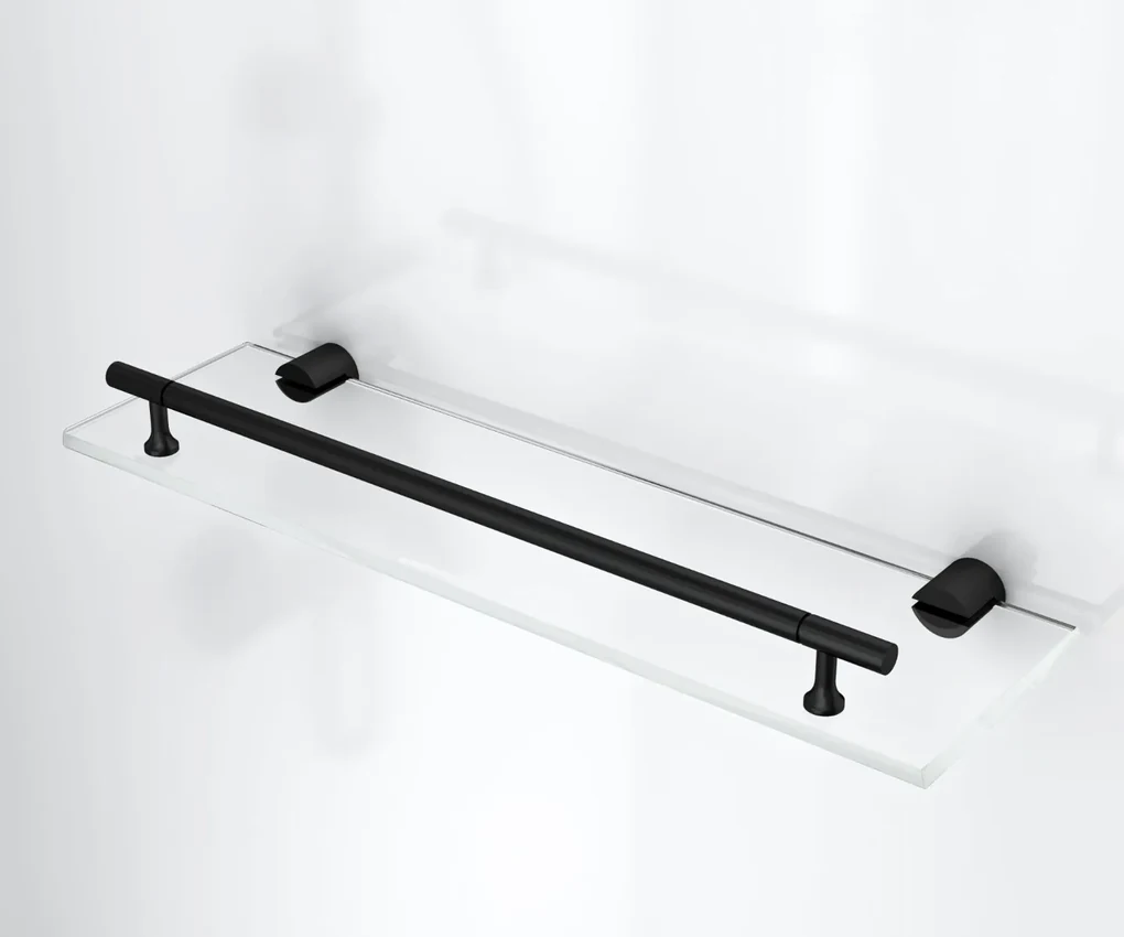 Sanigoods Bowie complete douchecabine rookglas met schuifdeur 120x90cm zwart mat