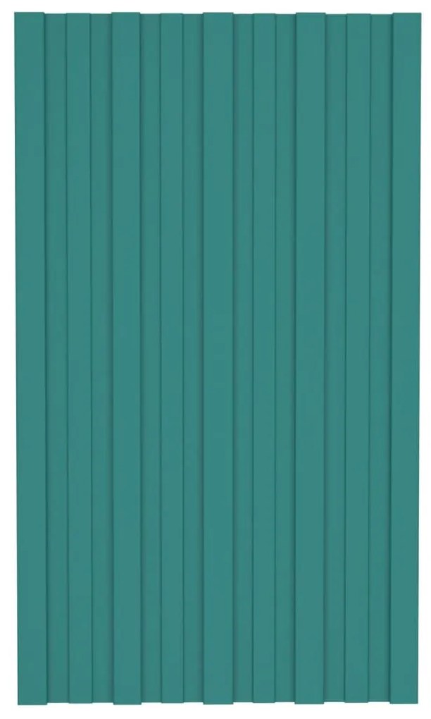 vidaXL Dakpanelen 36 st 80x45 cm gegalvaniseerd staal groen
