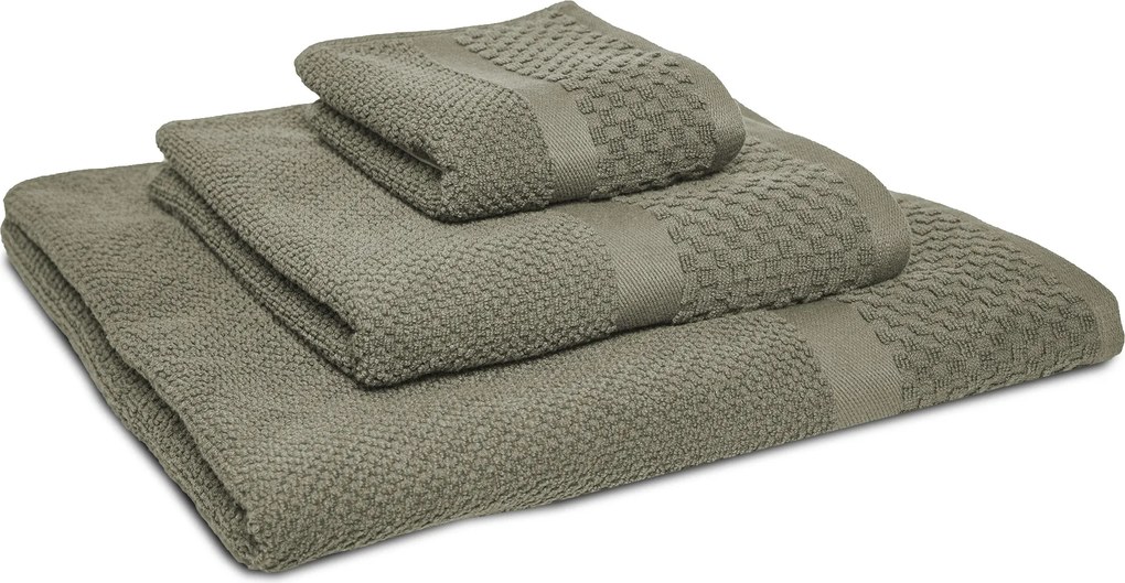 Handdoek Soft Popcorn Collectie – 4 stuks – 70×140 – oudgroen