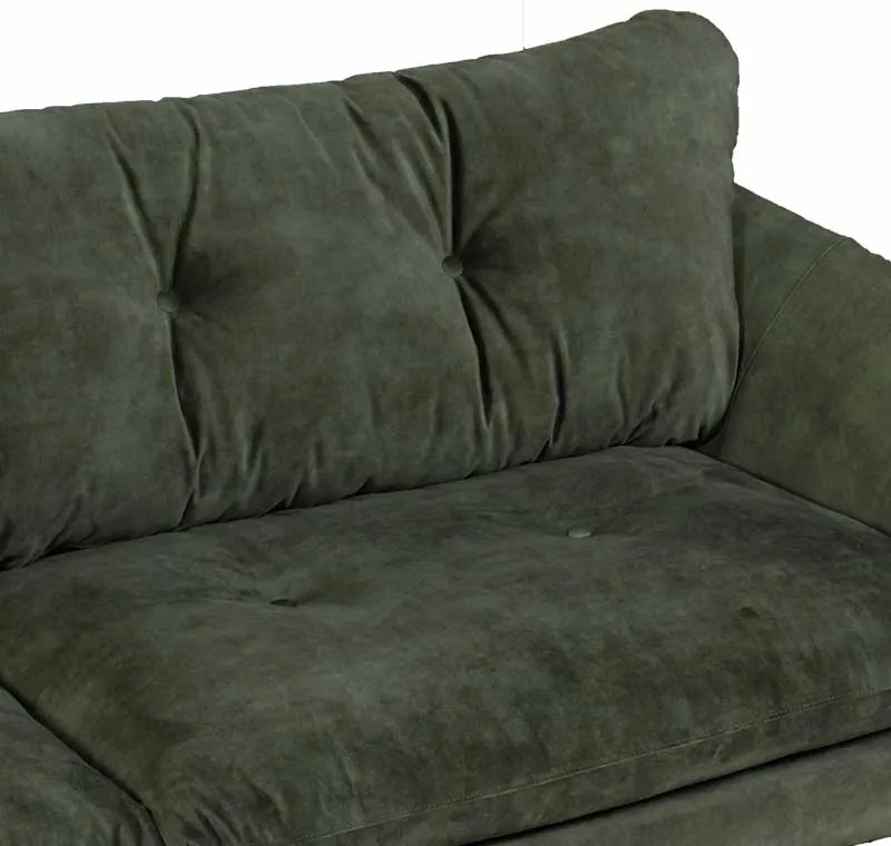 3 zitsbank - Kuddar - velours Adore Hunter groen 156
