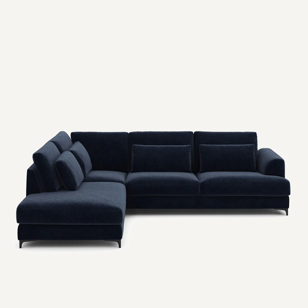 Hoekslaapbank links fluweel chenille, Marsile