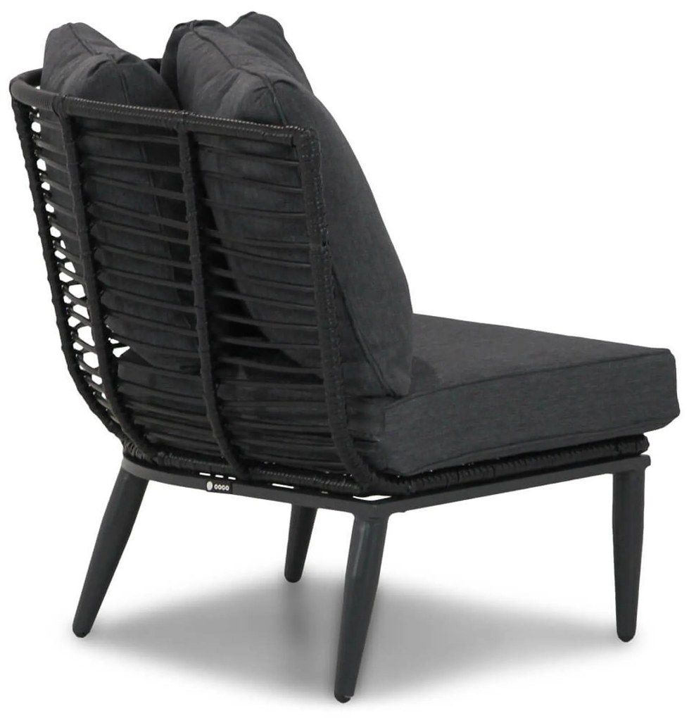 Hoek loungeset 4 personen Wicker Zwart  Coco Coco Leonardo