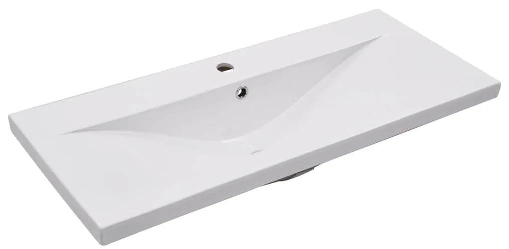 vidaXL Inbouwwastafel 91x39,5x18,5 cm keramiek wit