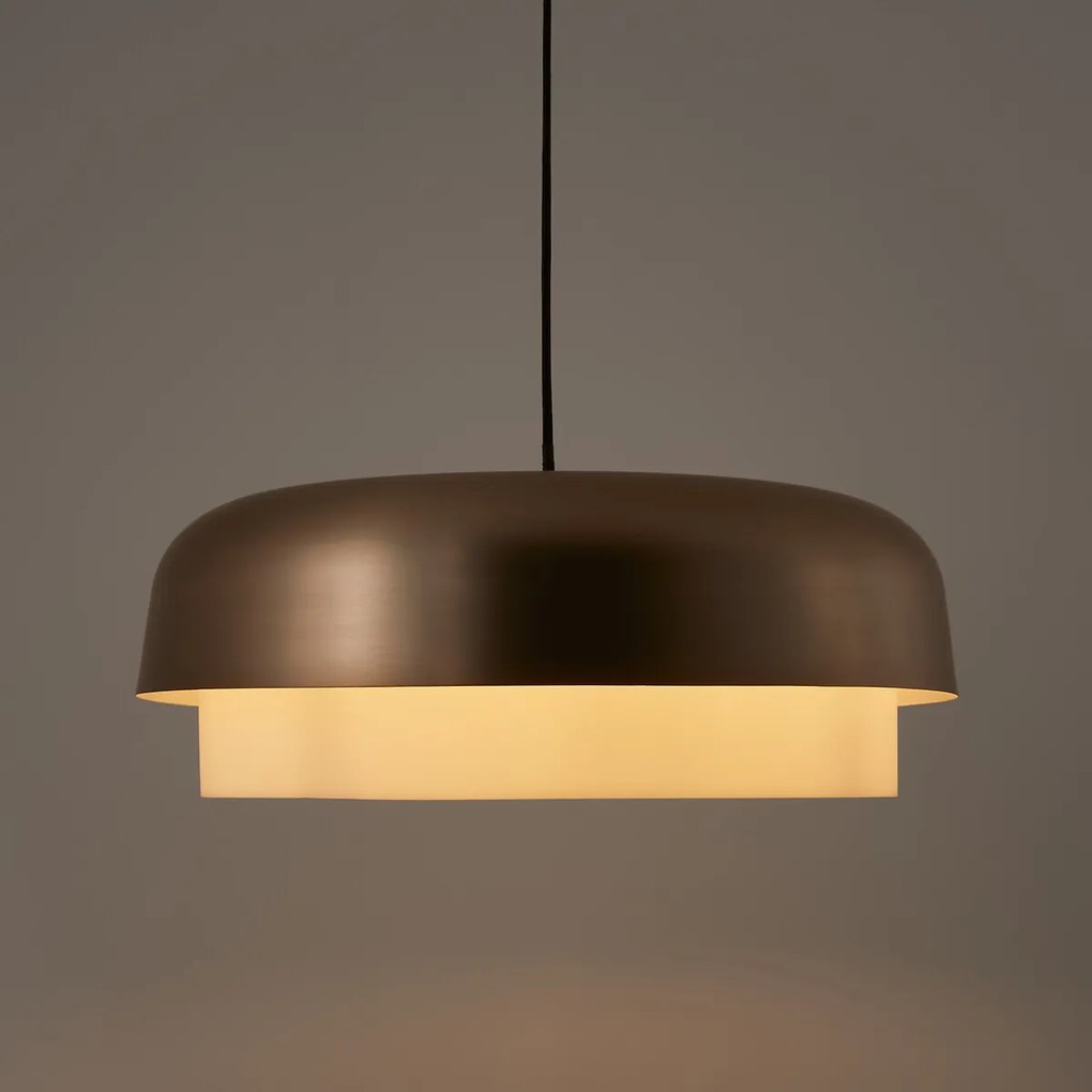 Metalen hanglamp met mokka afwerking, Clepsos