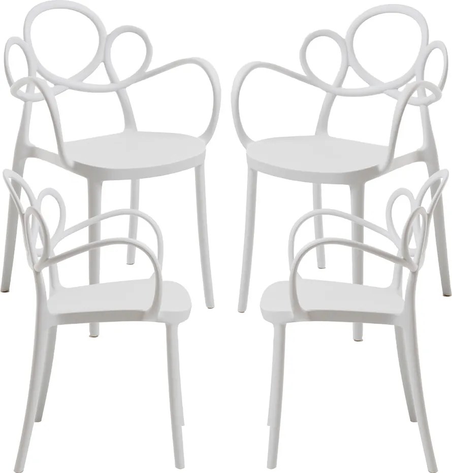 Set 4 Sky Stoelen met Armleuningen