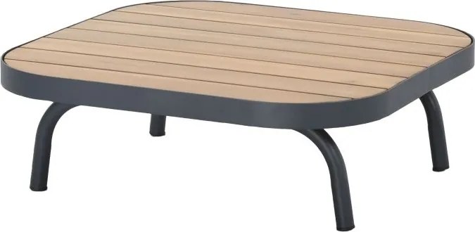 The Outsider Hoek loungeset Thomas | Antraciet | Acacia &amp; Aluminium | The Outsider