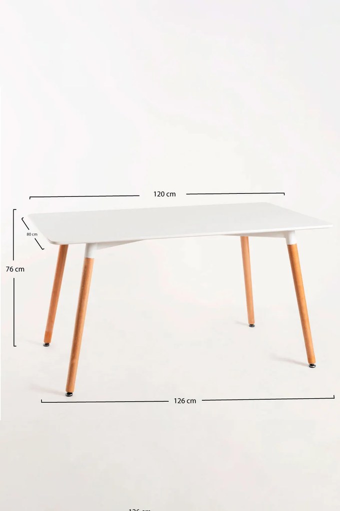 Tower Rechthoekige Tafel 120 x 80 cm