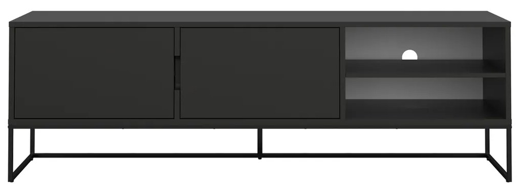 Tenzo Lipp Scandinavische TV-meubel Zwart - 176x43x57cm.