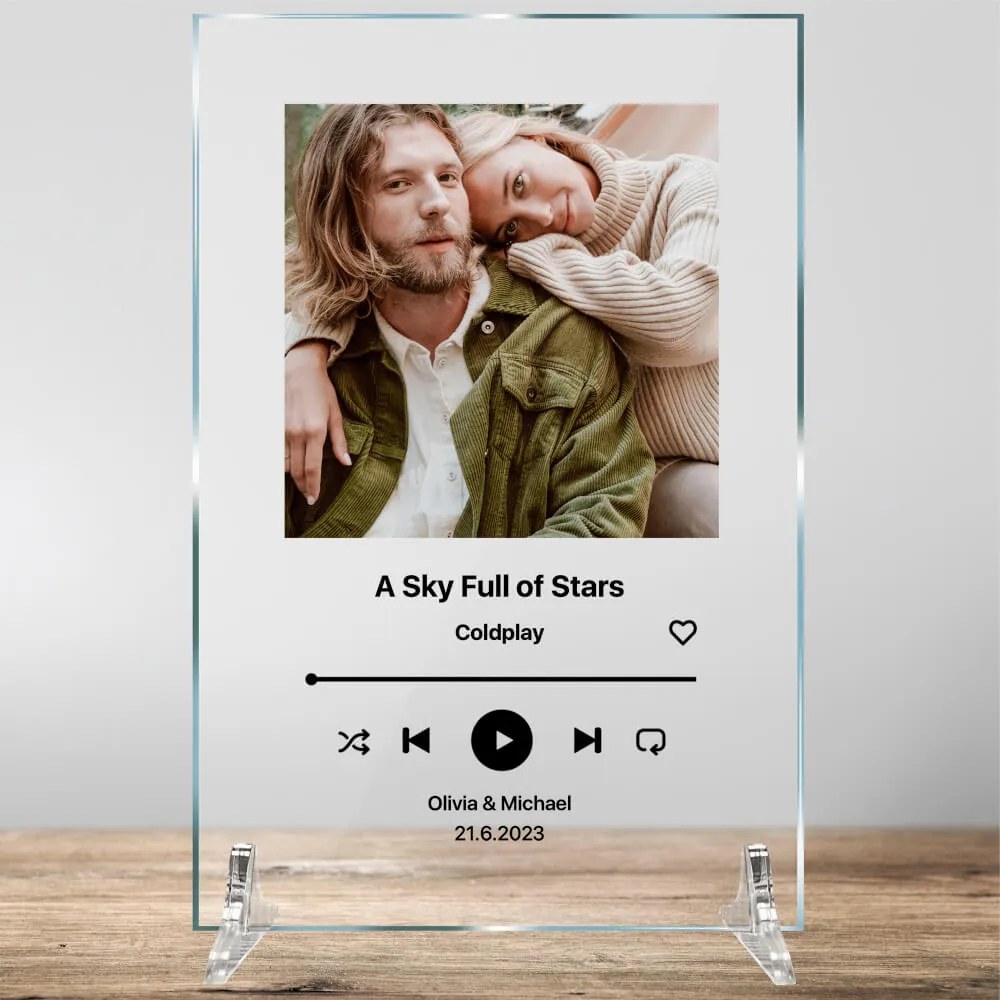 INSPIO Liedje op glas, Spotify-plaquette van glas