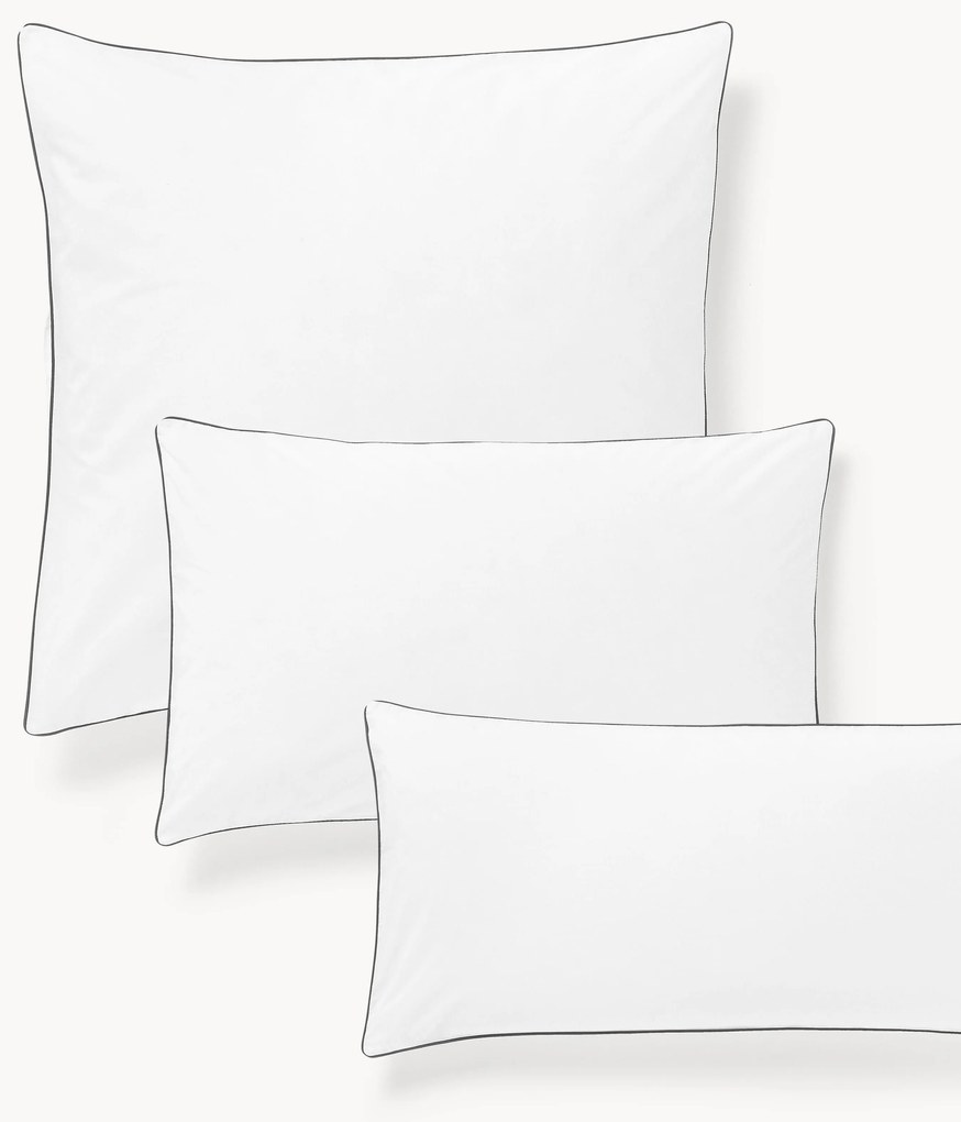 Perkal katoenen kussensloop Daria met bies