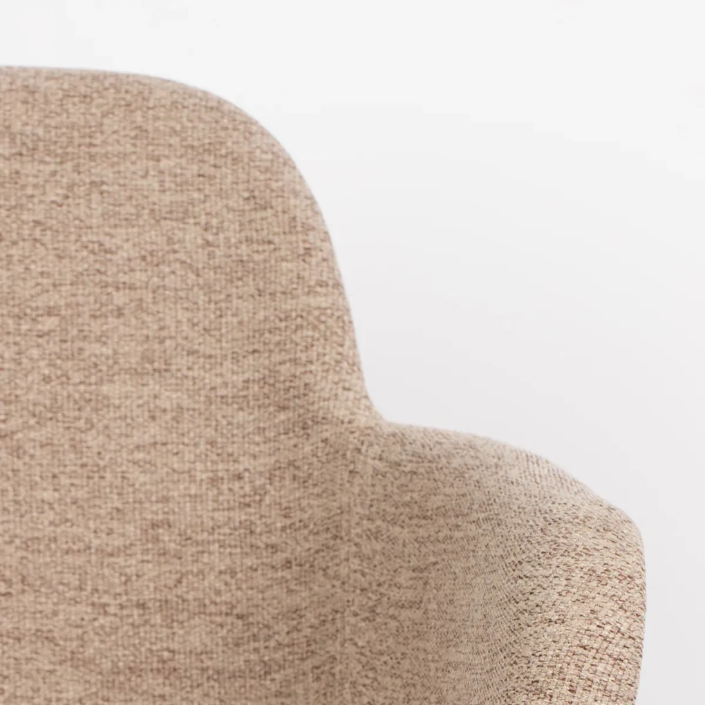 Zuiver Albert Kuip Soft Gestoffeerde Kuipstoel Met Arm Beige