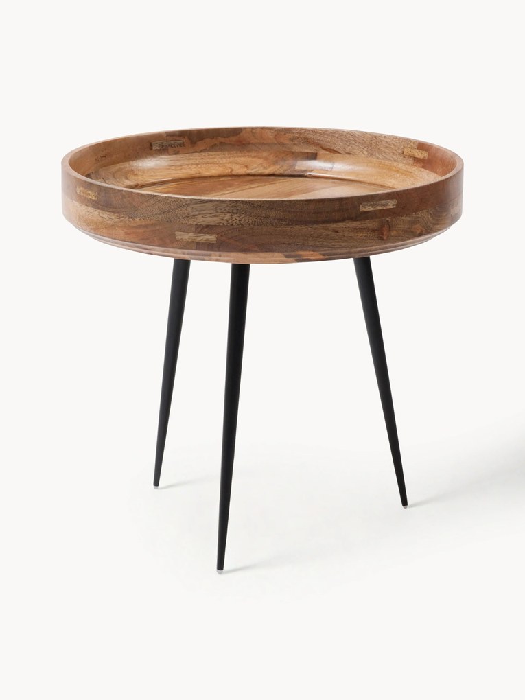 Ronde bijzettafel Bowl van mangohout