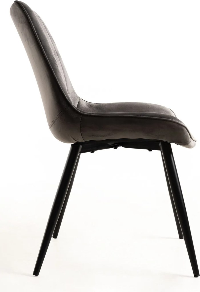 Set 4 Lene Fluwelen Stoelen