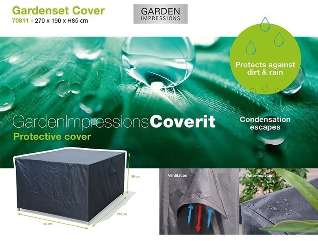 Garden Impressions Tuinset beschermhoes 270x190xH85 cm