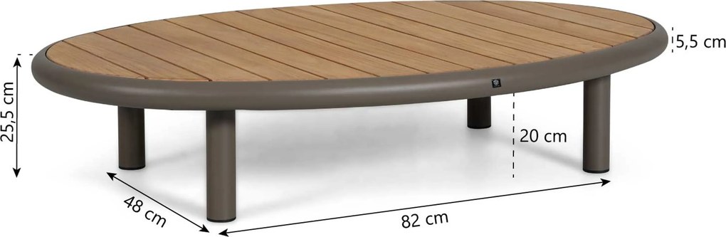 Stoel en Bank Loungeset 5 personen Aluminium Taupe  Santika Furniture Santika