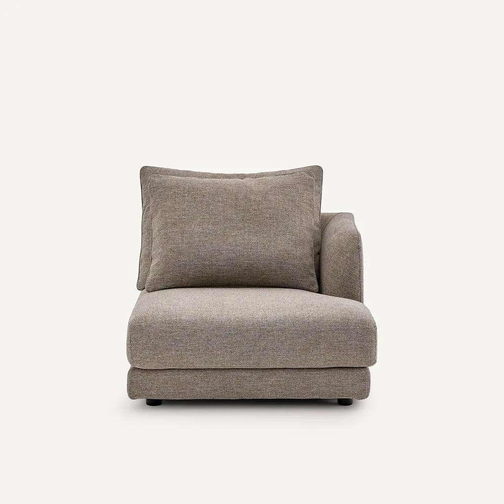 Halve bank rechts, modulair, in tweed, TIBERIO