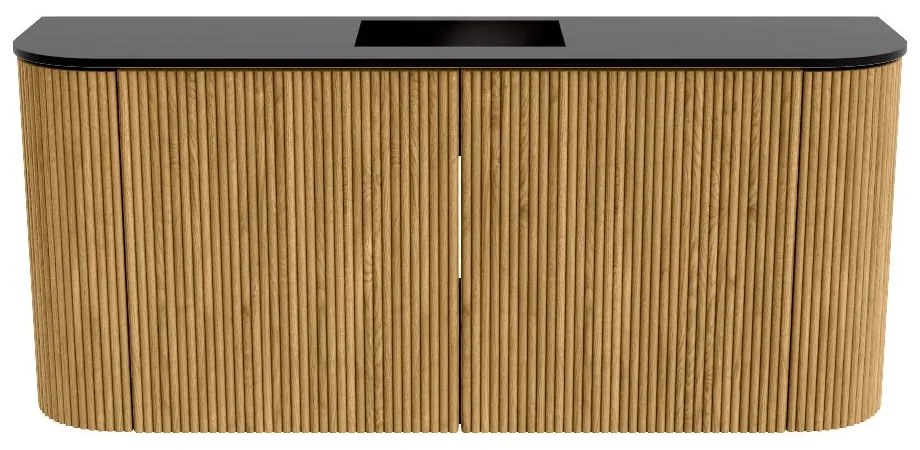 Mondiaz Joya 95cm toiletmeubel ronding links/rechts oak met wastafel faye midden 1 kraangat urban