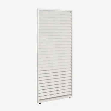 Set Van 2 Zijpanelen Voor Aluminium Bioclimatische Pergola Met Lamellen Druvia Gardenia Wit & Paneel Van 90,5 Cm Voor Zijwand Van 3 M - Sklum