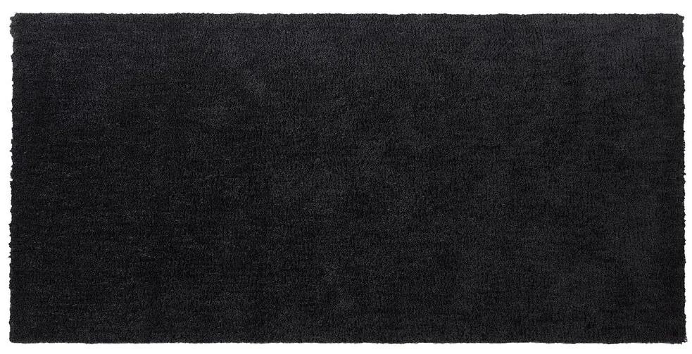 Vloerkleed zwart 80 x 150 cm DEMRE Beliani