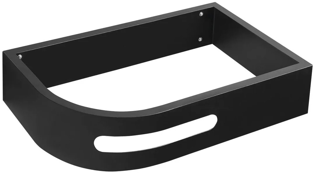 Sapho Pulse wastafel console mat zwart rechts 74.5x44.5cm