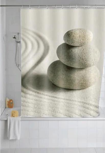 Douchegordijn Wenko Polyester Poly Sand Stone Multi 180x200cm Easy Clean