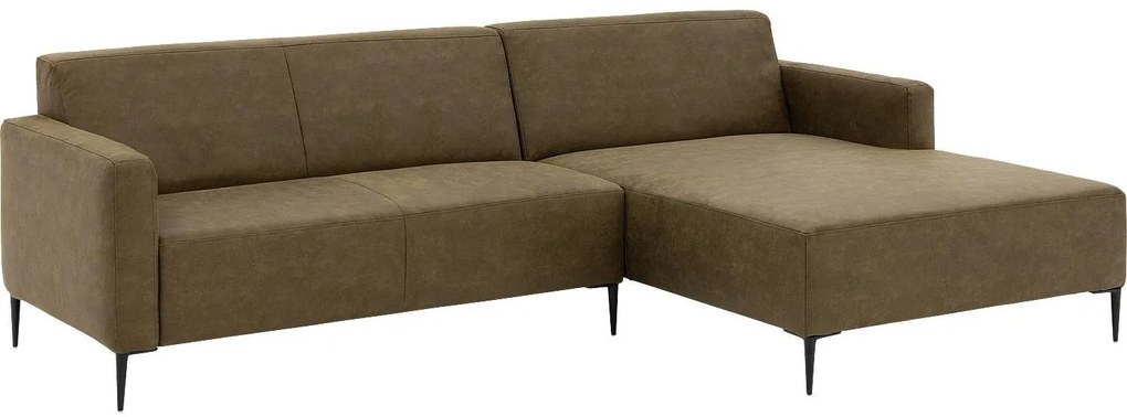 Goossens Key West groen, micro leer, 2,5-zits, modern design