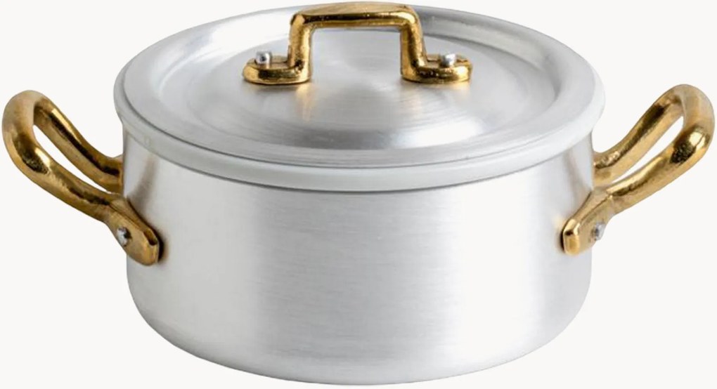 Braadpan Porcelano met handvat, deksel en porseleinen inzetstuk, 3-delig