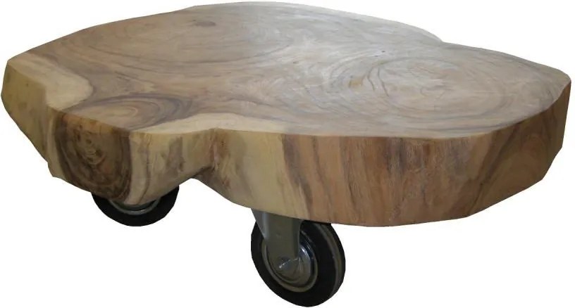HSM Collection | Salontafel Boomschijf lengte 60 cm x breedte 80 cm x hoogte 31 cm blank salontafels munggur meubels tafels