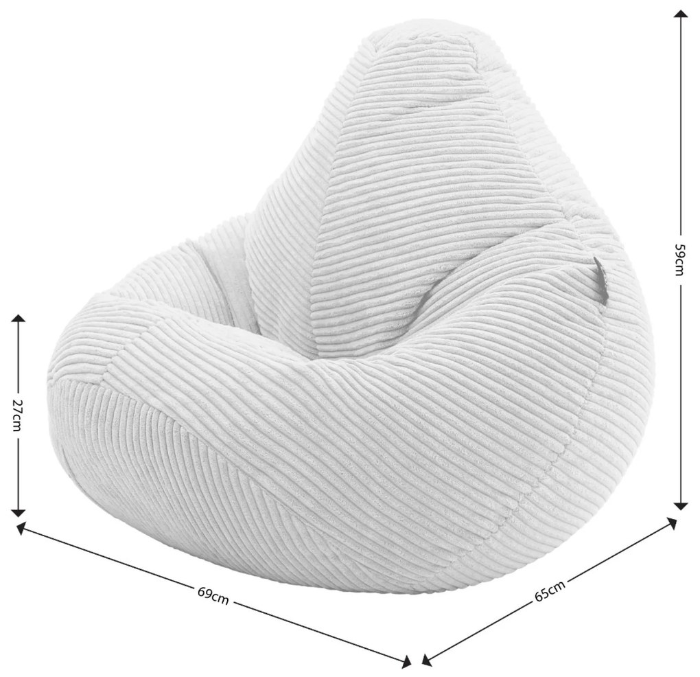 Chillz Kinder Zitzak Corduroy - Roze