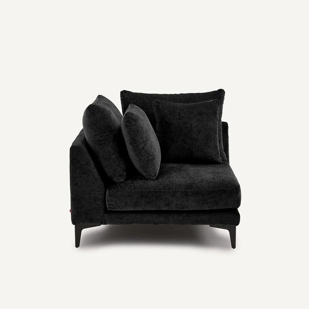 Hoekbank in fluweelmix, MODERNISTE, ontwerp Emmanuel Gallina