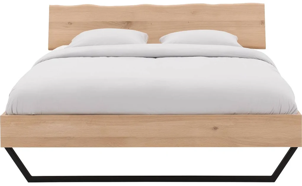 Goossens Bedframe Slade, Bedframe 160 x 220 cm hoofdbord organisch