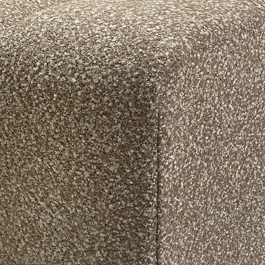 Halbankje Zachte Stof Taupe 72 Cm