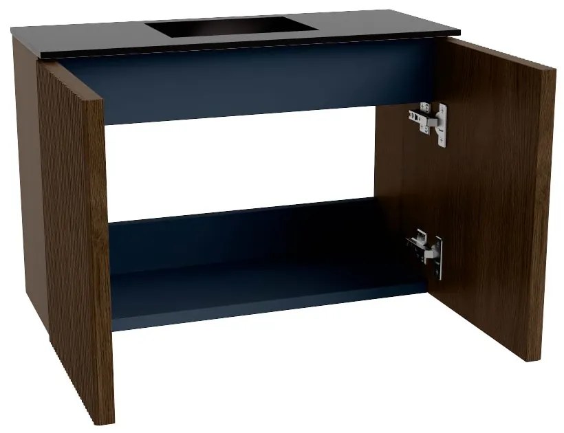 Mondiaz Joya 60cm toiletmeubel walnut met wastafel faye midden 1 kraangat urban