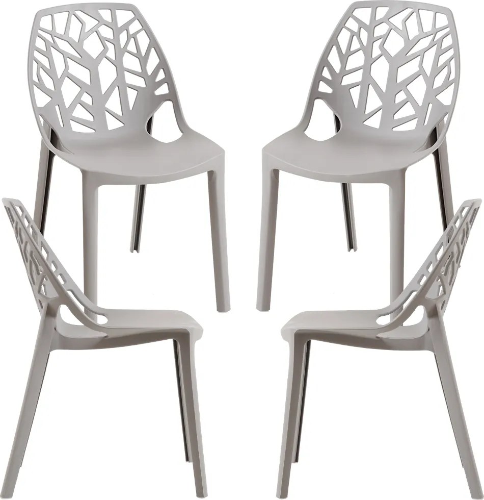 Set 4 Hissar Polypropyleen Stoelen