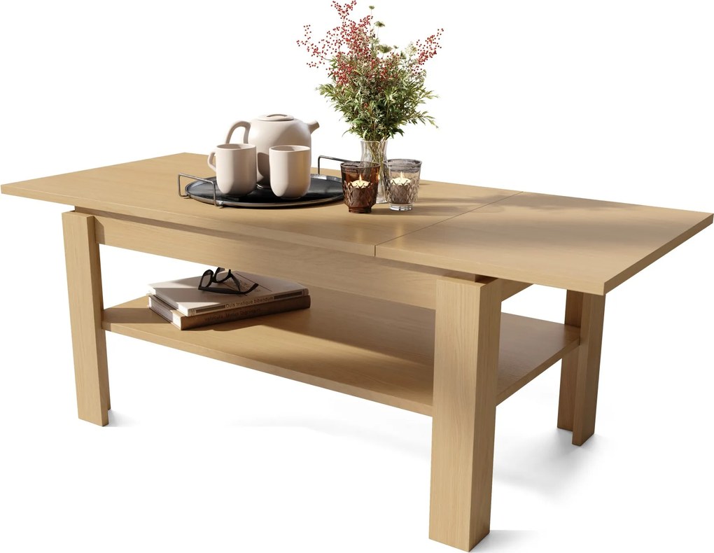 ASTI-R eiken Oasis - moderne salontafel met uitschuifbaar blad