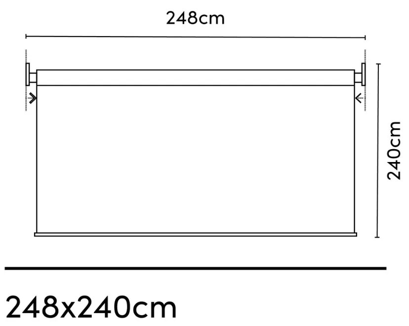 Platinum Nesling Coolfit rolgordijn 248x240 cm antraciet