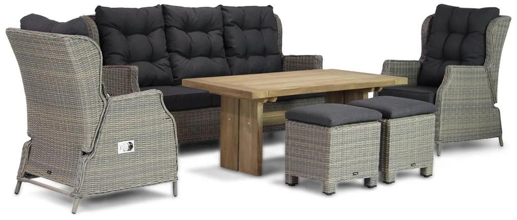 Dining Loungeset Wicker Taupe 7 personen Garden Collections Chicago/Brighton