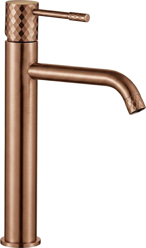 Wastafelkraan Rea Lungo Diamond Brush Copper High