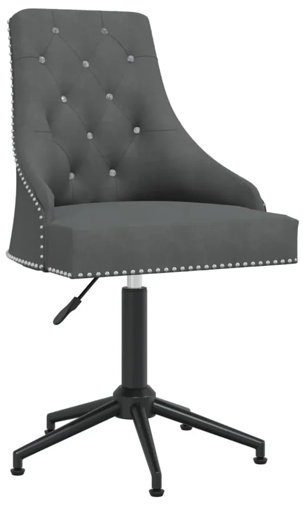 vidaXL Eetkamerstoelen draaibaar 4 st fluweel donkergrijs
