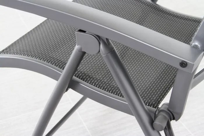 Hartman Salvatore/Kings 4-persoons verstelbare tuinset 180x100 cm. - Antraciet