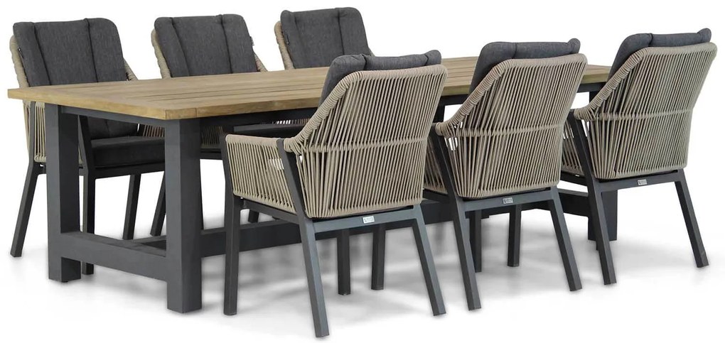 Tuinset 6 personen  Rope Taupe Lifestyle Garden Furniture Verona/San