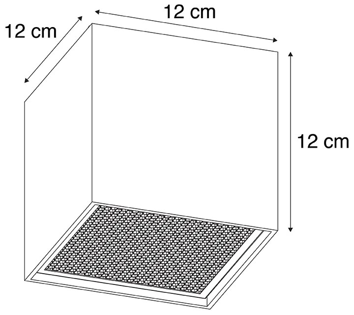 Design opbouwspot wit GU10 111mm - Box Honey
