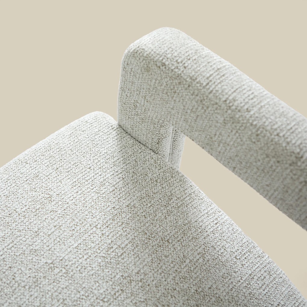 Japandi Fauteuil Creme Stof