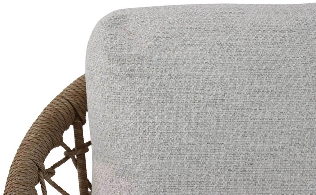 Stoel en Bank Loungeset 5 personen Wicker/Aluminium/Aluminium/wicker Taupe Coco Bali